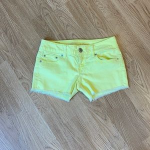 American Eagle Neon Yellow Shorts